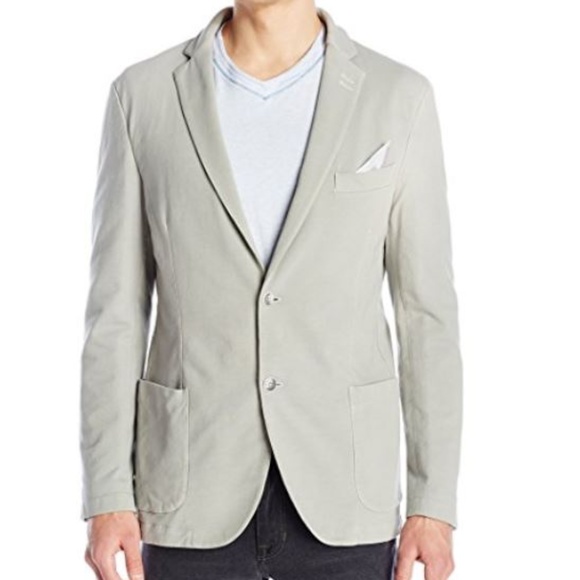 Stone Rose Italy Washed Jersey Blazer Cream sz 50